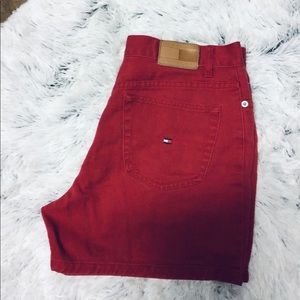Vintage ruby red Tommy Hilfiger high waisted denim